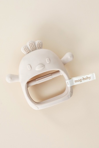 Силиконовый прорезыватель-рукавичка Bird, Бежевый - фото 2