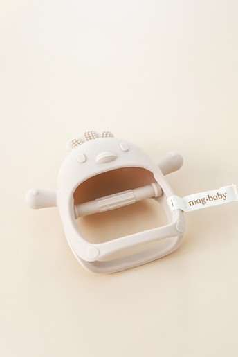 Силіконовий прорізувач-рукавичка Bird, Бежева - фото 1