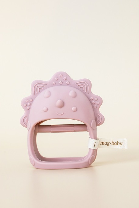 Силиконовый прорезыватель-рукавичка Lion, Розовый