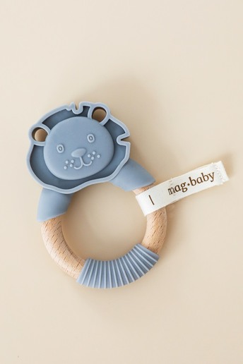 Прорізувач з дерев'яним кільцем Lion, Сірий