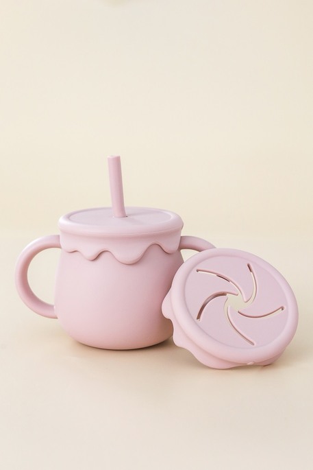 Снек стакан-поїльник Marshmallow, Рожевий