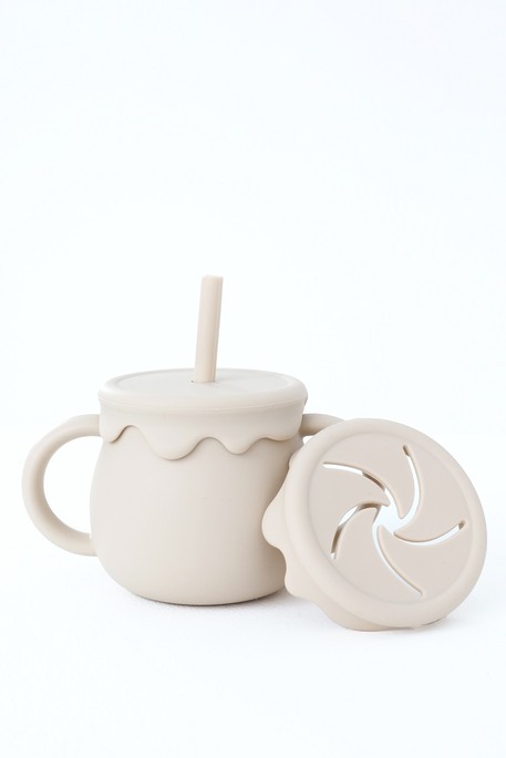 Снек стакан-поильник Marshmallow, Бежевый