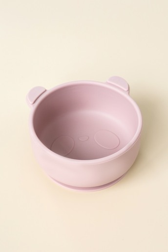 Тарілка на присосці Panda, Рожева