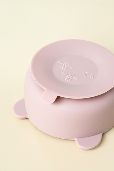 Тарелка на присоске Panda, Розовая - фото 1