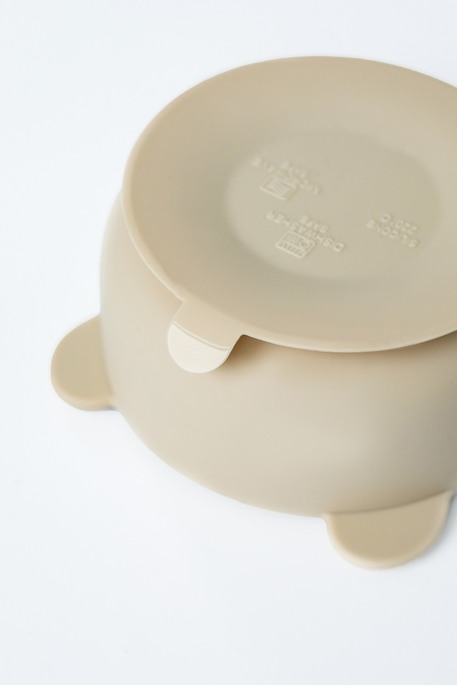 Тарелка на присоске Panda, Бежевая - фото 1