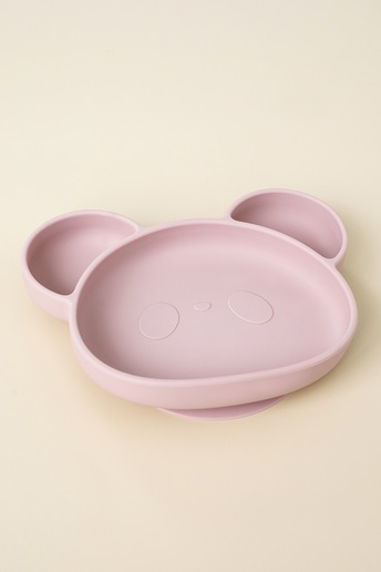 Тарілка секційна на присосці Panda, Рожева - фото 3