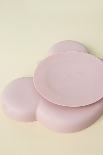 Тарілка секційна на присосці Panda, Рожева - фото 1