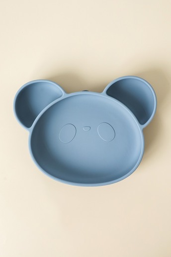 Тарілка секційна на присосці Panda, Сіра