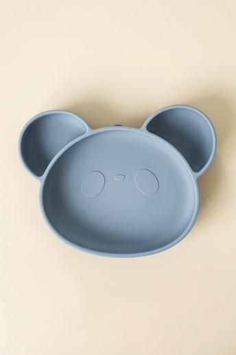 Тарелка секционная на присоске Panda, Серая