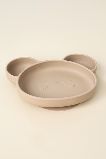 Тарілка секційна на присосці Panda, Коричнева - фото 3