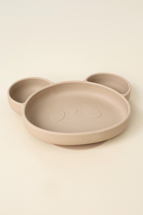 Тарелка секционная на присоске Panda, Коричнева - фото 3