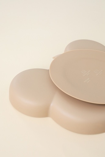 Тарілка секційна на присосці Panda, Коричнева - фото 1