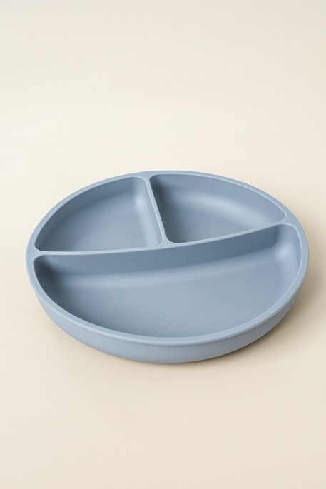 Тарелка секционная на присоске Simply, Серая - фото 1