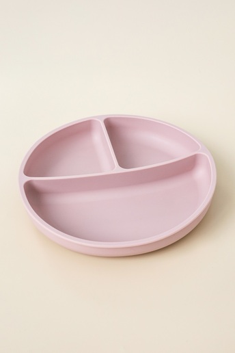 Тарілка секційна на присосці Simply, Рожева - фото 1