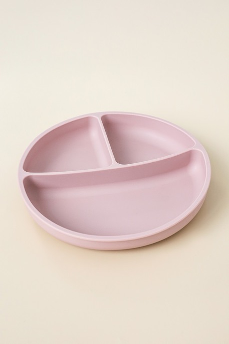 Тарелка секционная на присоске Simply, Рожева - фото 1