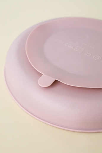 Тарілка секційна на присосці Simply, Рожева - фото 2