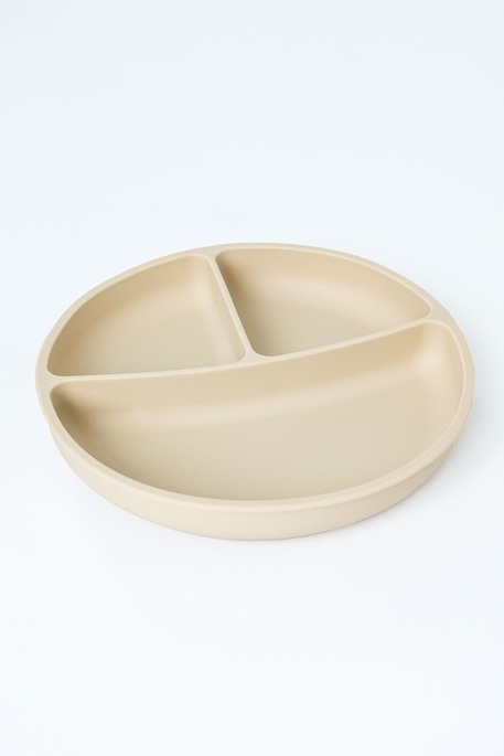 Тарелка секционная на присоске Simply, Бежевая - фото 1