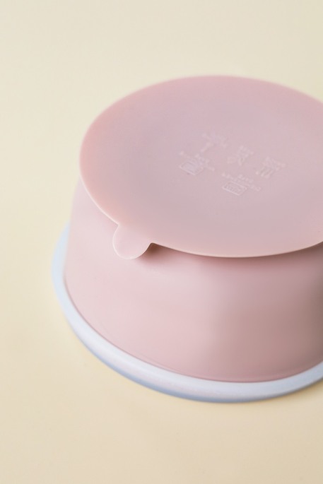 Тарелка на присоске с крышкой Simply, Розовая - фото 2