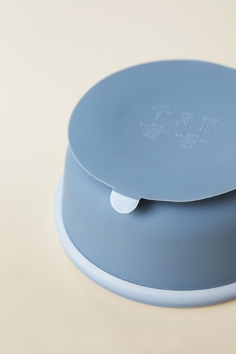 Тарілка на присосці з кришкою Simply, Сіра - фото 2