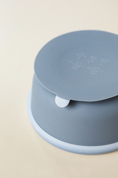 Тарелка на присоске с крышкой Simply, Серая - фото 2