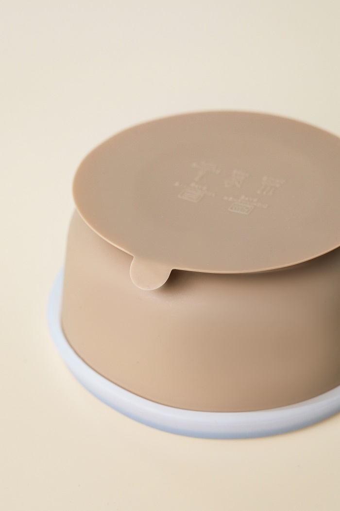 Тарілка на присосці з кришкою Simply, Коричнева - фото 2