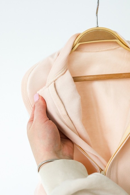 Утепленная евро пеленка на молнии с шапочкой Cozy, Сливочная - фото 3