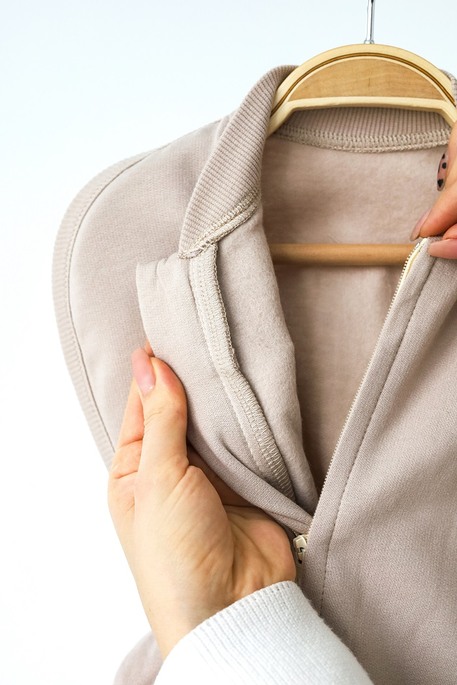 Утепленная евро пеленка на молнии с шапочкой Cozy, Мокко - фото 3