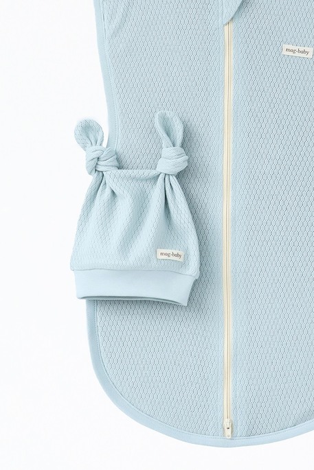 Евро пеленка на молнии с шапочкой Honey, Сизая - фото 6