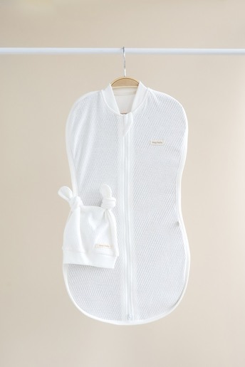 Євро пелюшка на блискавці з шапочкою Honey, Молочна