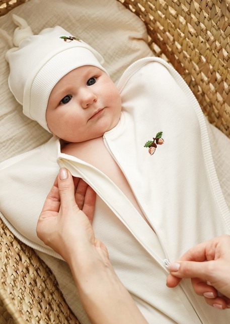 Євро пелюшка на блискавці з шапочкою Purl, Жолуді - фото 3