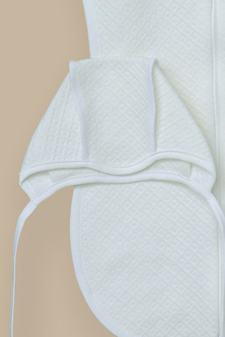 Евро пеленка на молнии с шапочкой Капитоне, Молочная - фото 3