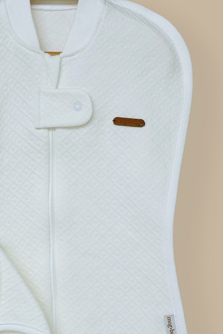 Евро пеленка на молнии с шапочкой Капитоне, Молочная - фото 1