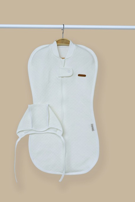 Евро пеленка на молнии с шапочкой Капитоне, Молочная