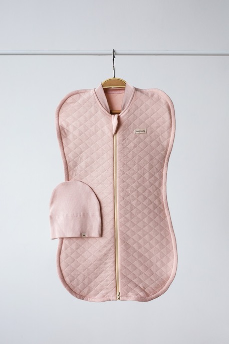 Утепленная евро пеленка на молнии с шапочкой Kappi, Светло-розовая