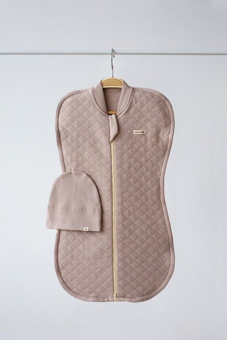 Утепленная евро пеленка на молнии с шапочкой Kappi, Коричневая