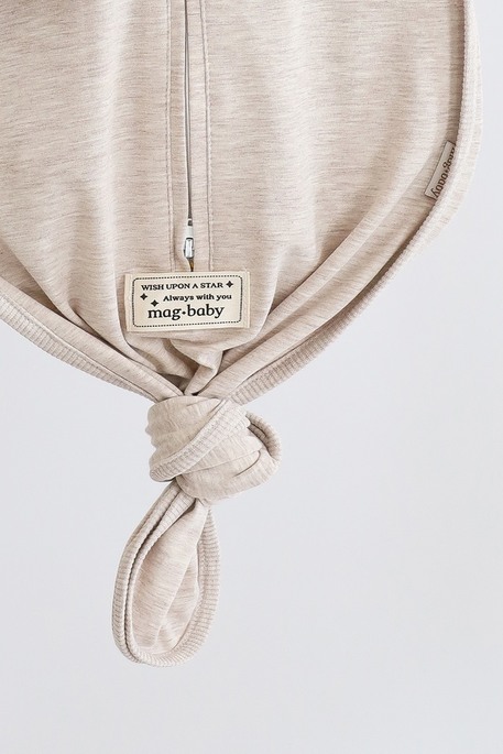 Безразмерная пеленка на молнии с шапочкой Каспер, Бежевая - фото 6