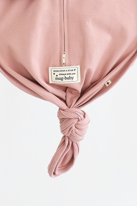 Безразмерная пеленка на молнии с шапочкой Каспер, Пыльная роза - фото 5