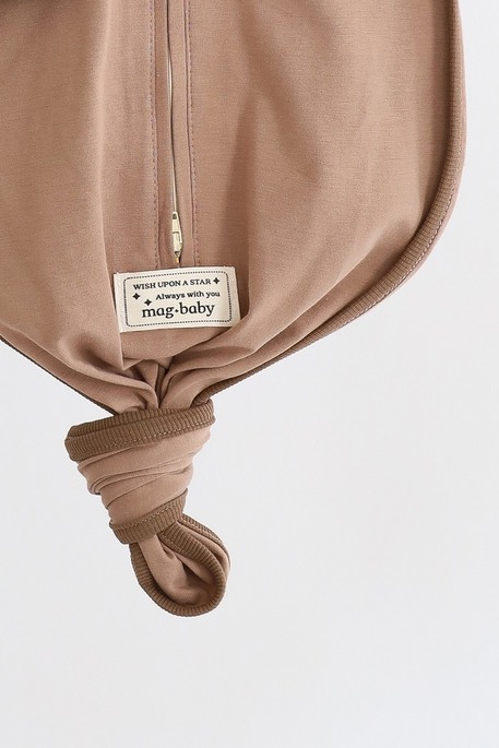 Безразмерная пеленка на молнии с шапочкой Каспер, Коричневая - фото 5