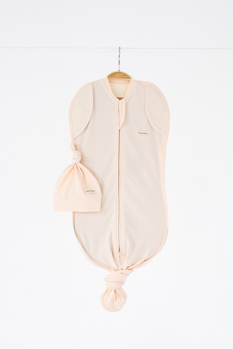 Безразмерная пеленка на молнии с шапочкой Каспер, Сливочная