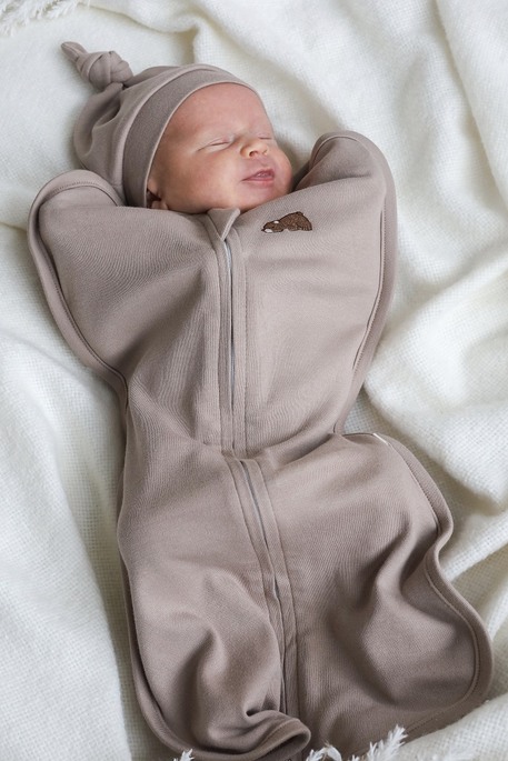 Евро пеленка на молнии с шапочкой Purl, Мишка