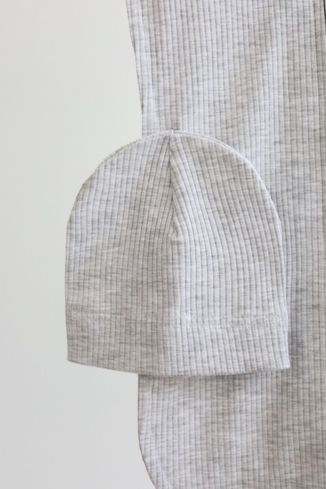 Євро пелюшка на блискавці з шапочкою Strip, Сіра - фото 3