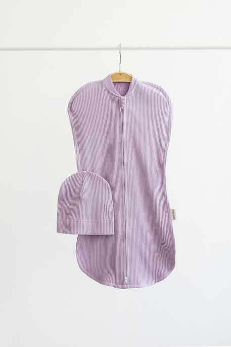 Євро пелюшка на блискавці з шапочкою Strip, Бузкова