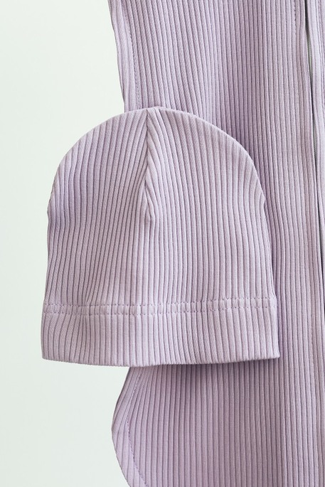 Євро пелюшка на блискавці з шапочкою Strip, Бузкова - фото 3