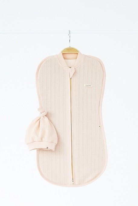 Євро пелюшка на блискавці з шапочкою Trudy, Світло-рожева