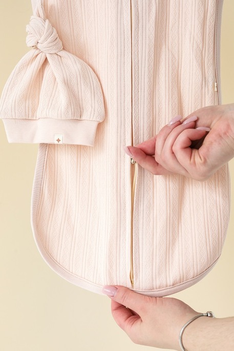 Євро пелюшка на блискавці з шапочкою Trudy, Світло-рожева - фото 3