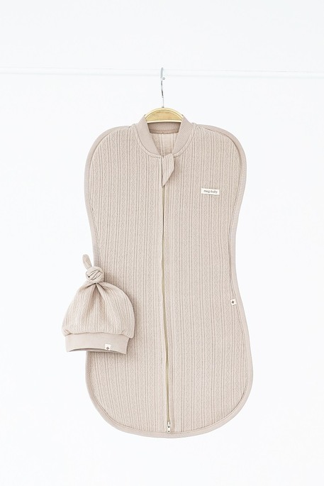 Євро пелюшка на блискавці з шапочкою Trudy, Мокко