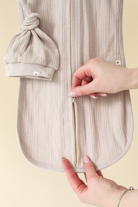 Євро пелюшка на блискавці з шапочкою Trudy, Мокко - фото 4