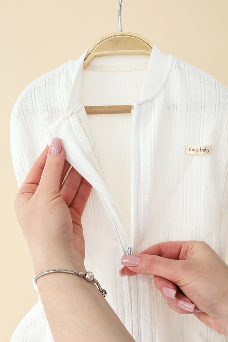 Евро пеленка на молнии с шапочкой Trudy, Светло-молочная - фото 3