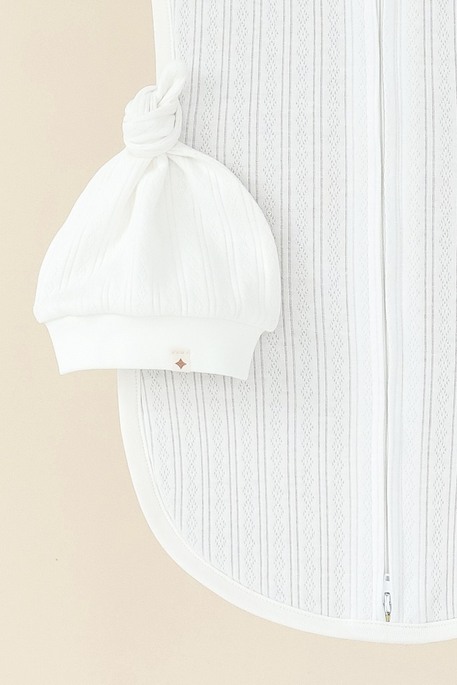 Евро пеленка на молнии с шапочкой Trudy, Светло-молочная - фото 5