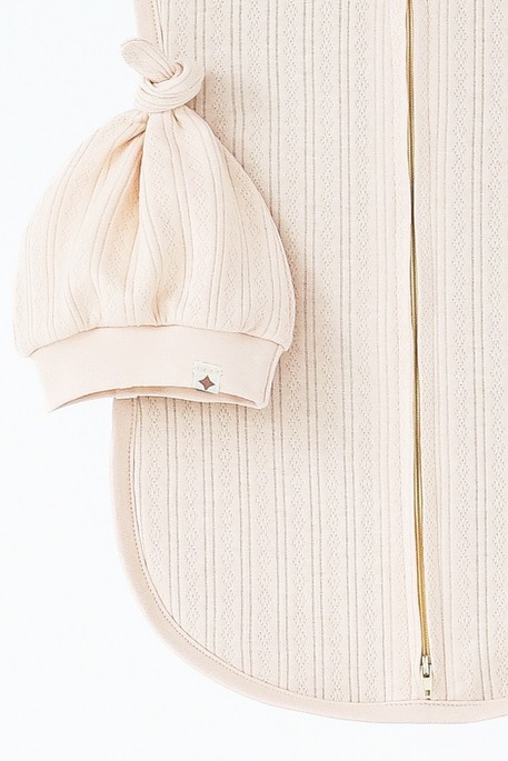 Євро пелюшка на блискавці з шапочкою Trudy, Світло-рожева - фото 4